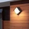 Applique Murale LED 15W Noire Carrée IP65 avec cache - Blanc Neutre 4000K - 5500K - SILAMP