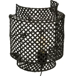 Applique murale "Liby" - noir - bambou D23 cm - Atmosphera