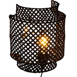 Applique murale "Liby" - noir - bambou D23 cm - Atmosphera