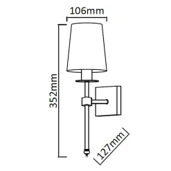 Applique murale Light Prestige Casoli argentée 1 x E14 1 pc.