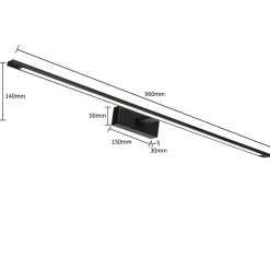 Applique murale Light Prestige Isla noire LED CCT 3000K/4000K/6000K (réglable) 1 pc.