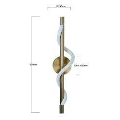 Applique murale Light Prestige Meleca dorée LED CCT 3000K/4000K/6000K (réglable) 1 pc.