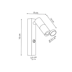 Applique murale Light Prestige Miri dorée LED 3000K 1 pièce.