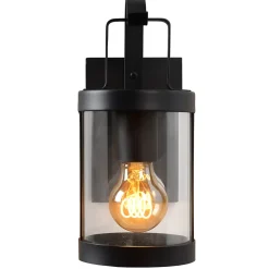 Applique murale LINDELO en métal avec 1xE27 - Noir - Lucide