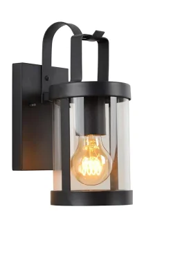 Applique murale LINDELO en métal avec 1xE27 - Noir - Lucide