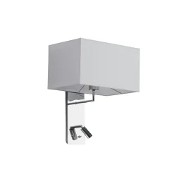 Applique murale liseuse tête de lit métal chromé - Alva