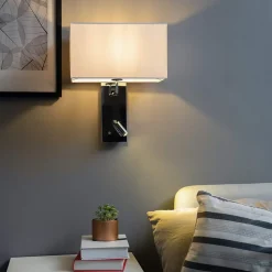 Applique murale liseuse tête de lit métal chromé - Alva