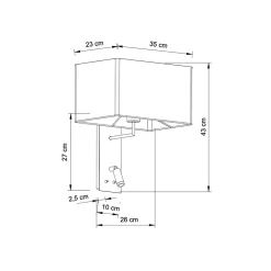 Applique murale liseuse tête de lit métal chromé - Alva