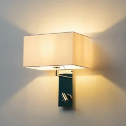 Applique murale liseuse tête de lit métal chromé - Alva