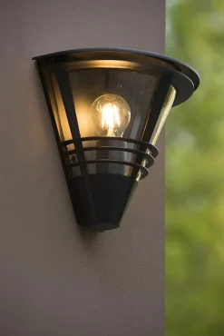 Applique murale LIVIA en aluminium avec 1xE27 - Noir - Lucide