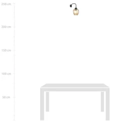 Applique murale LUKKA K1 BLACK/AMBER, Emibig Lighting, Fabriqué en EU