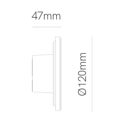 Applique murale Mac Mini Wall Wood - 6W LED avec interrupteur CCT 2700 K/3200 K/4000K en aluminium, 360 degrés - Beneito & Faure