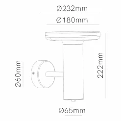 Applique murale Mac Wall Base Corten - 12W LED Interrupteur CCT 2700 K/3200 K/4000K, aluminium - Beneito & Faure