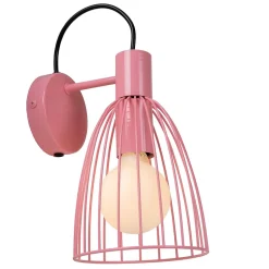 Applique murale MACARONS en métal avec 1xE27 - Rose - Lucide