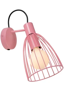 Applique murale MACARONS en métal avec 1xE27 - Rose - Lucide