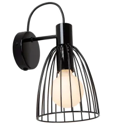 Applique murale MACARONS en métal avec 1xE27 - Noir - Lucide