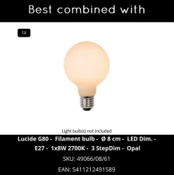 Applique murale MACARONS en métal avec 1xE27 - Vert - Lucide