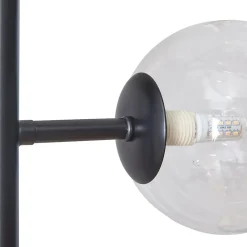 Applique murale Makkor métal verre 62 x 35 x 24 cm noir lux.pro