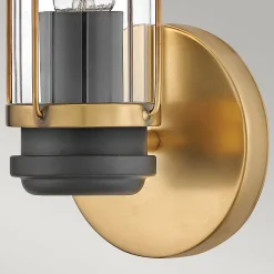 Applique Murale Masthead 1 x 40W E27 Laiton & Noir.