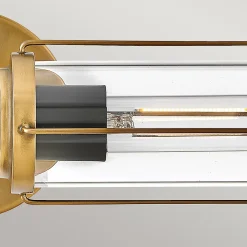 Applique Murale Masthead 2 x 40W E27 Laiton & Noir.