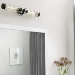 Applique Murale Masthead 2 x 40W E27 Chrome Poli & Noir.