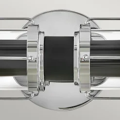 Applique Murale Masthead 2 x 40W E27 Chrome Poli & Noir.