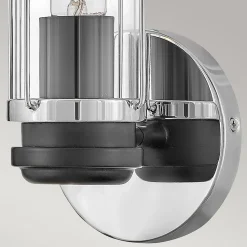 Applique Murale Masthead 1 x 40W E27 Chrome Poli & Noir.