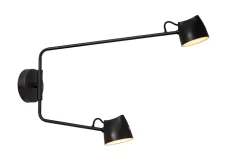 Applique murale MILNE en métal avec LED intégré - Noir - Lucide