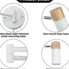 Applique murale moderne avec bras oscillant et câble de prise en bois et aluminium blanc Idéal pour chambre à coucher sa