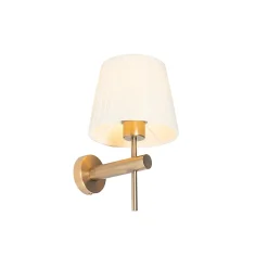 Applique murale moderne blanche avec bronze - Pluk