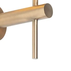 Applique murale moderne blanche avec bronze - Pluk