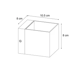 Applique murale moderne beige G9 carrée - Transfer
