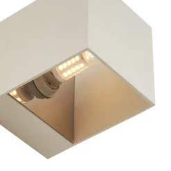 Applique murale moderne beige G9 carrée - Transfer