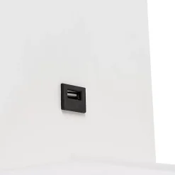 Applique murale moderne blanche avec USB et bras flexible - Flero