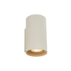 Applique murale moderne beige GU10 ronde 50 mm 2 lumières - Sandy