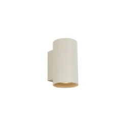 Applique murale moderne beige GU10 ronde 50 mm 2 lumières - Sandy