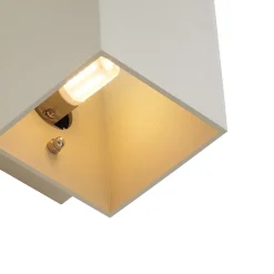 Applique murale moderne beige G9 carrée - Sola