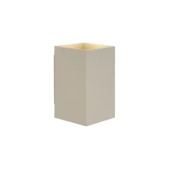 Applique murale moderne beige GU10 50 mm carrée 2 lumières - Sandy