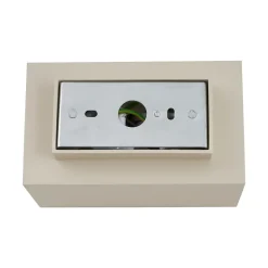 Applique murale moderne beige GU10 50 mm carrée 2 lumières - Sandy