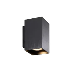 Applique murale moderne couleur bronze canon de fusil carrée 2 lumières GU10 50mm - Sandy