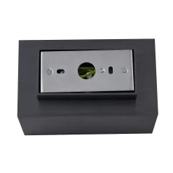 Applique murale moderne couleur bronze canon de fusil carrée 2 lumières GU10 50mm - Sandy