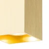 Applique murale moderne dorée carrée 2 lumières - Sandy