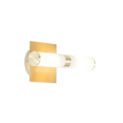 Applique murale moderne dorée IP44 2 lumières - Bath