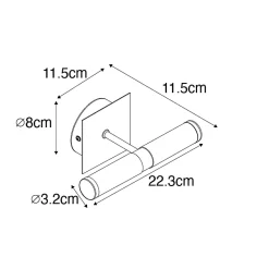 Applique murale moderne en acier IP44 2 lumières - Bath