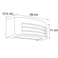 Applique murale moderne grise IP44 - Hurricane 1