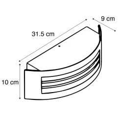 Applique murale moderne gris foncé IP44 - Sapphire Deluxe