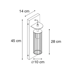 Applique murale moderne noire - Balenco Wazo