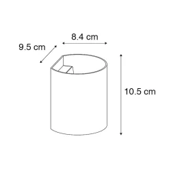 Applique murale moderne noire - Sabbio