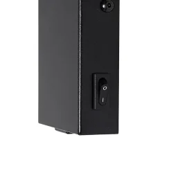 Applique murale moderne noire avec USB réglable - Croft