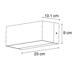 Applique murale moderne noire IP65 - Houks